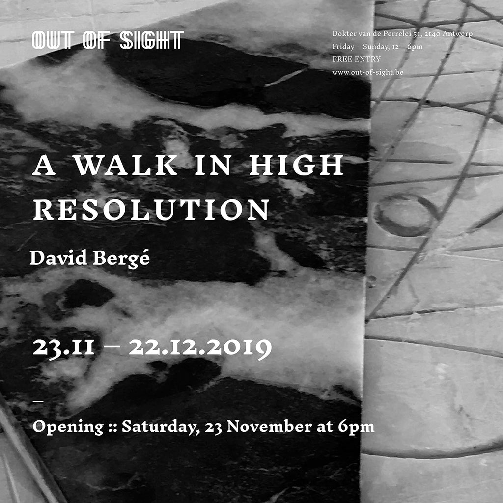 23.11.-22.12.2019 A Walk in High Resolution - David Bergé - Out of Sight Antwerpen